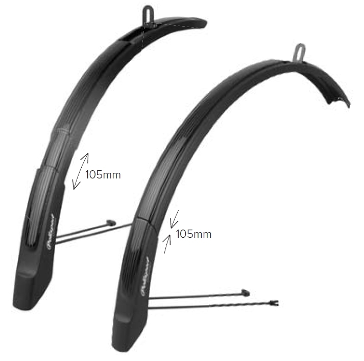 Blatníky sada Expander City 46 26-28“ čierne