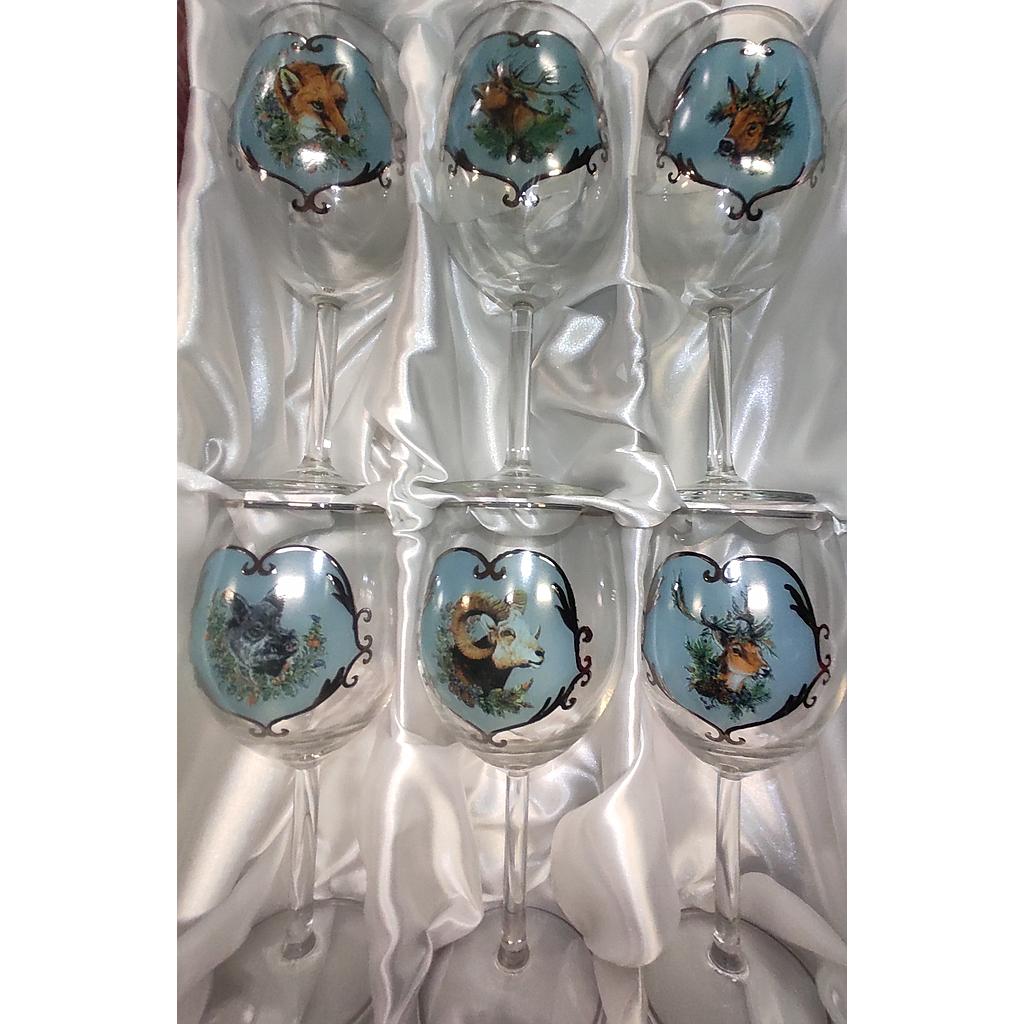 Poháre na stopke guľaté Jagerglass na víno 250ml / 6ks